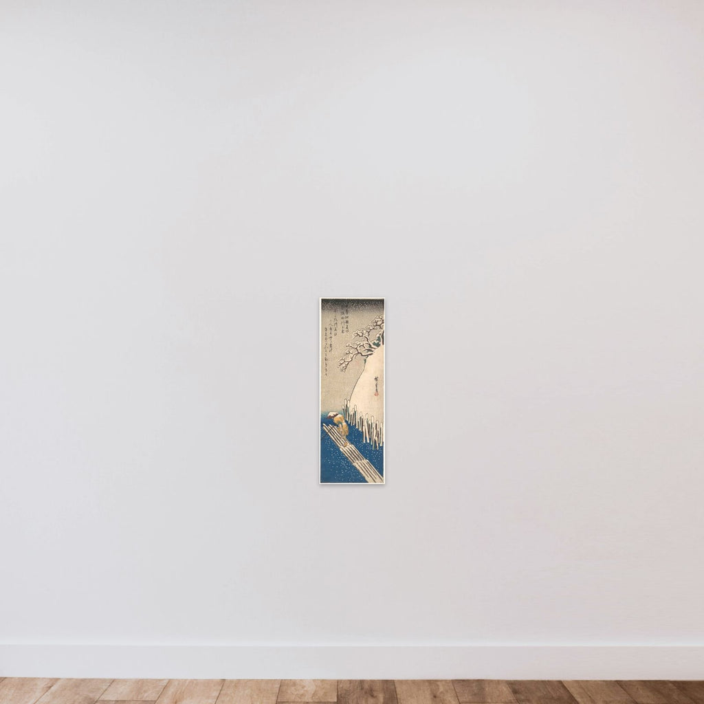 Snow on the Sumida River unframed — shown to scale