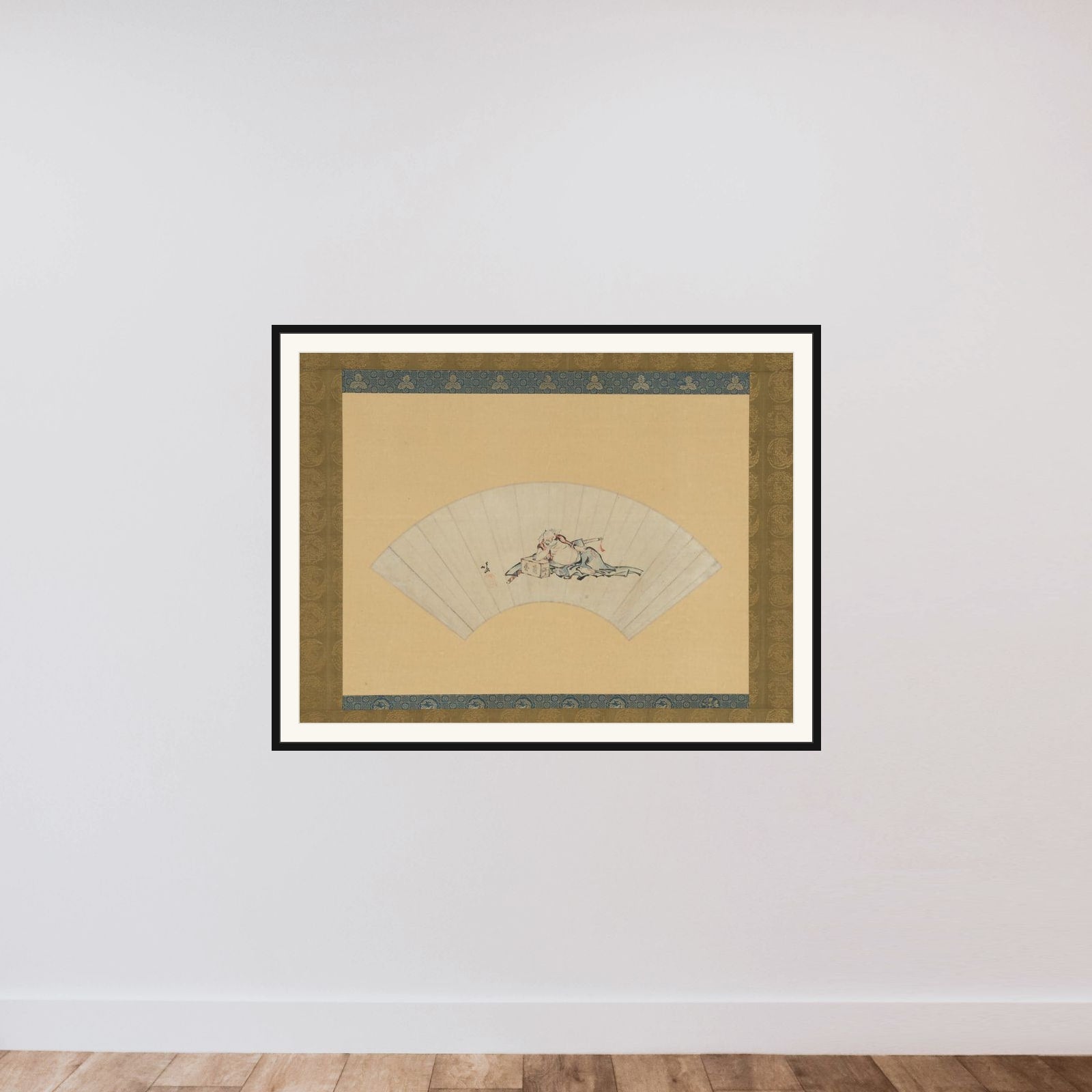 Drunken Asaina framed — shown to scale