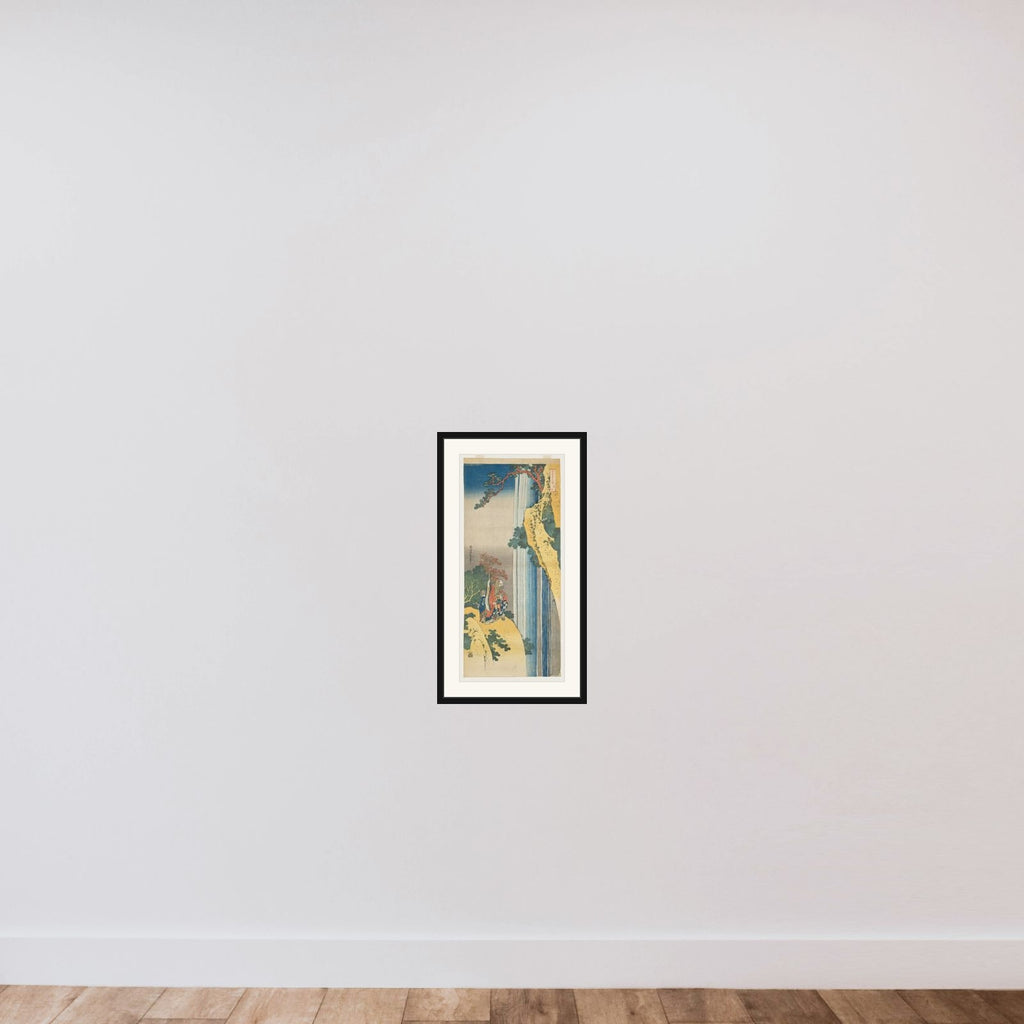 Ri Haku from the series Mirrors of Japanese and Chinese Poems (Shiika shashin kyō) framed — shown to scale