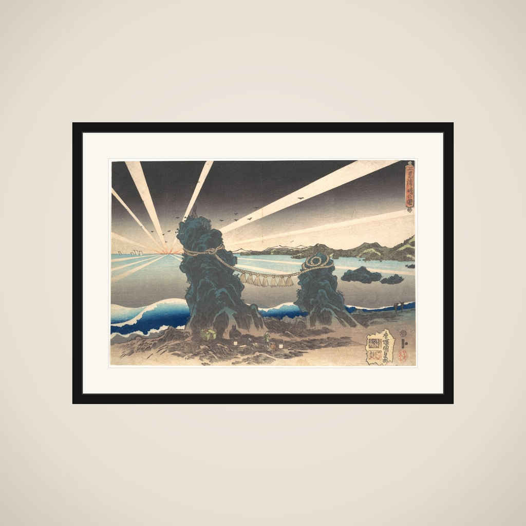 Futami-ga-ura Rocks at Ise, Land of Dawn framed