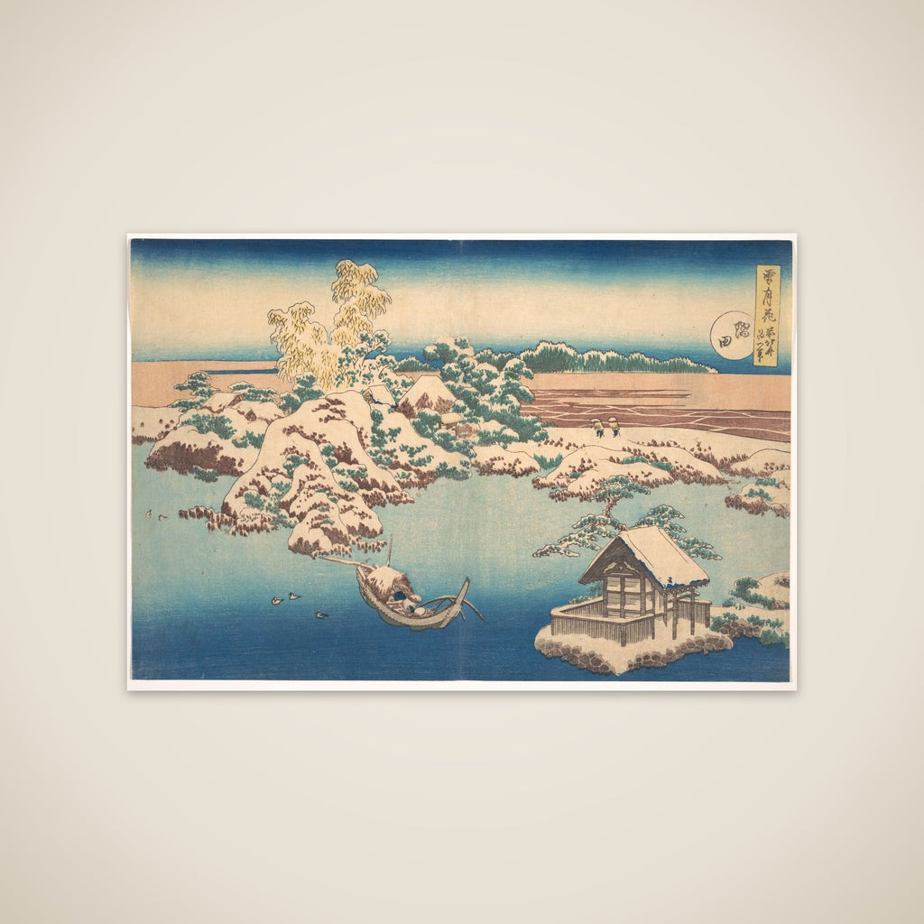 Snow on the Sumida River (Sumida), from the series, Snow, Moon, and Flowers (Setsugekka) unframed print
