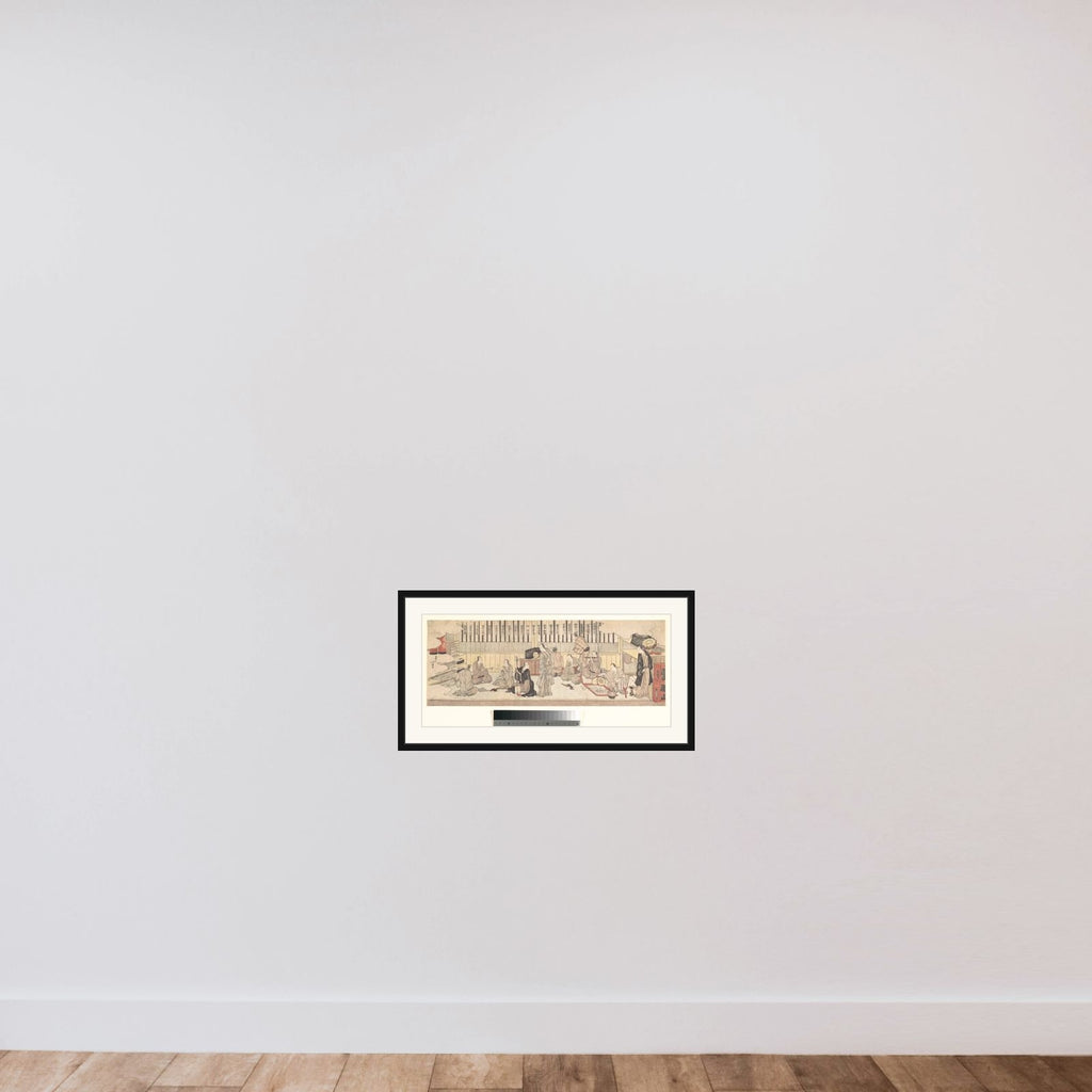 Dressing Room for Musicians at a Theater (Shitakubeya) framed — shown to scale