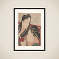 Squeaking a Ground Cherry, from the series Seven Fashionable Useless Habits (Furyu nakute nana kuse) framed