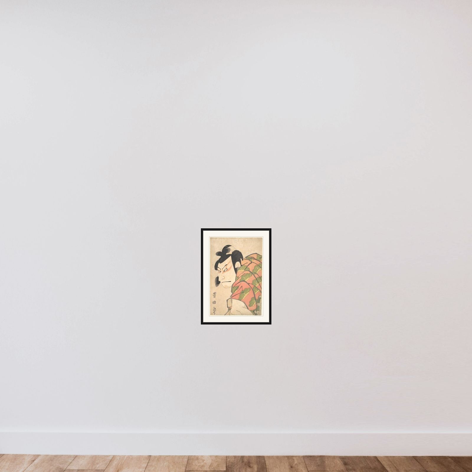 Nakamura Nakazo II as Matsuo-maru framed — shown to scale