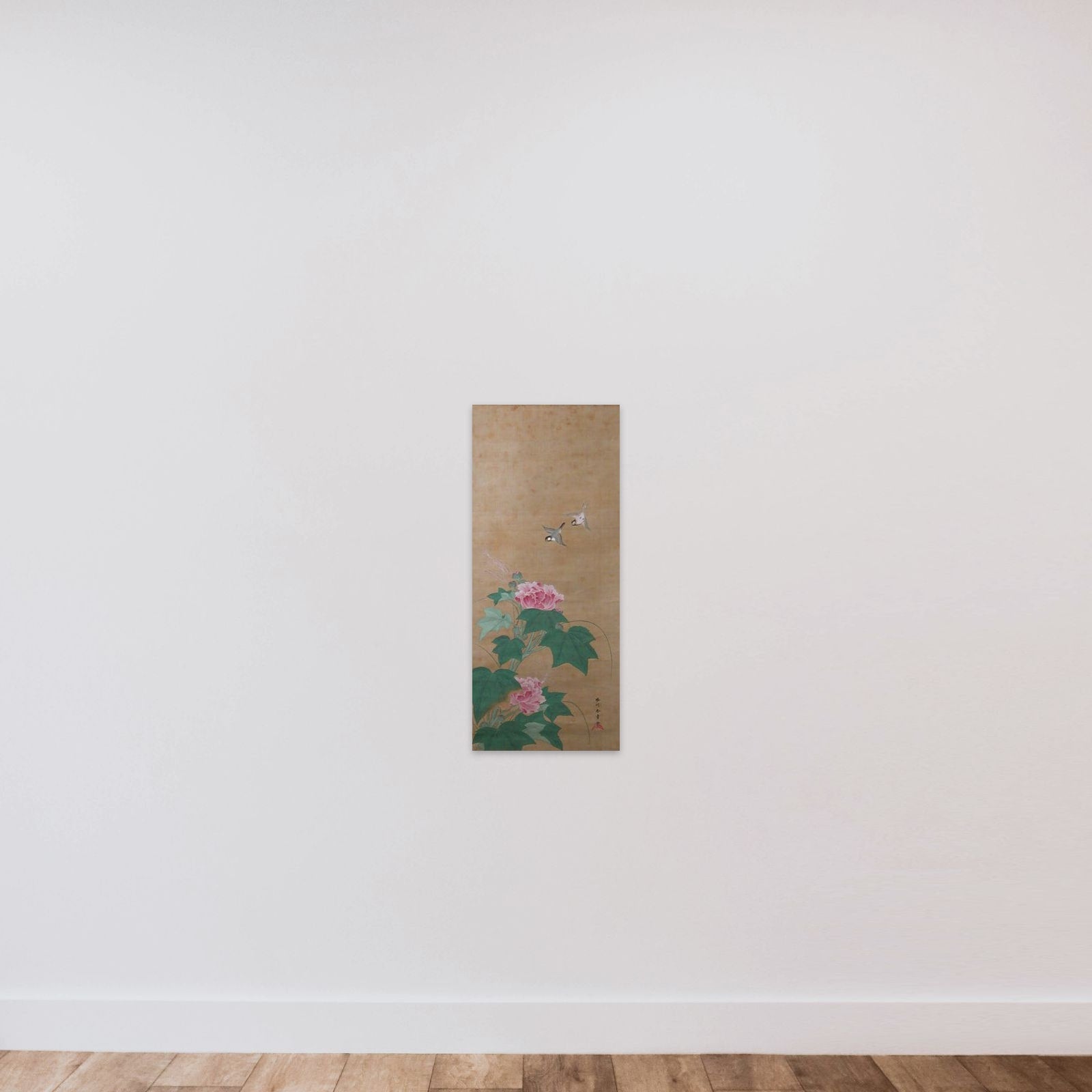Rose Mallow (Fuyō) unframed — shown to scale