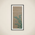 Kingfisher on a Branch of Yamabuki framed