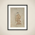 Modern Representation of the Poetess Kaga no Chiyo framed