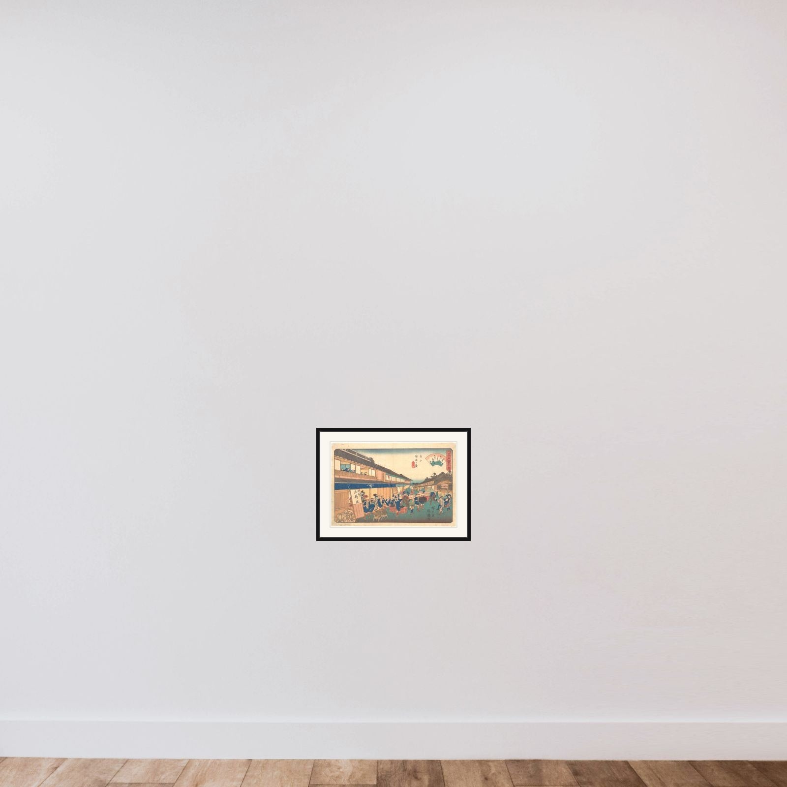 Tea house in Hakusen district framed — shown to scale
