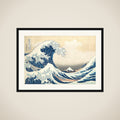 Under the Wave off Kanagawa (Kanagawa oki nami ura), also known as The Great Wave, from the series Thirty-six Views of Mount Fuji (Fugaku sanjūrokkei) framed