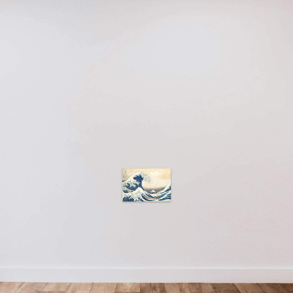 Under the Wave off Kanagawa (Kanagawa oki nami ura), also known as The Great Wave, from the series Thirty-six Views of Mount Fuji (Fugaku sanjūrokkei) unframed — shown to scale