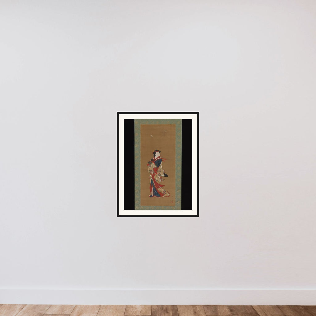 Beauty with Butterflies framed — shown to scale
