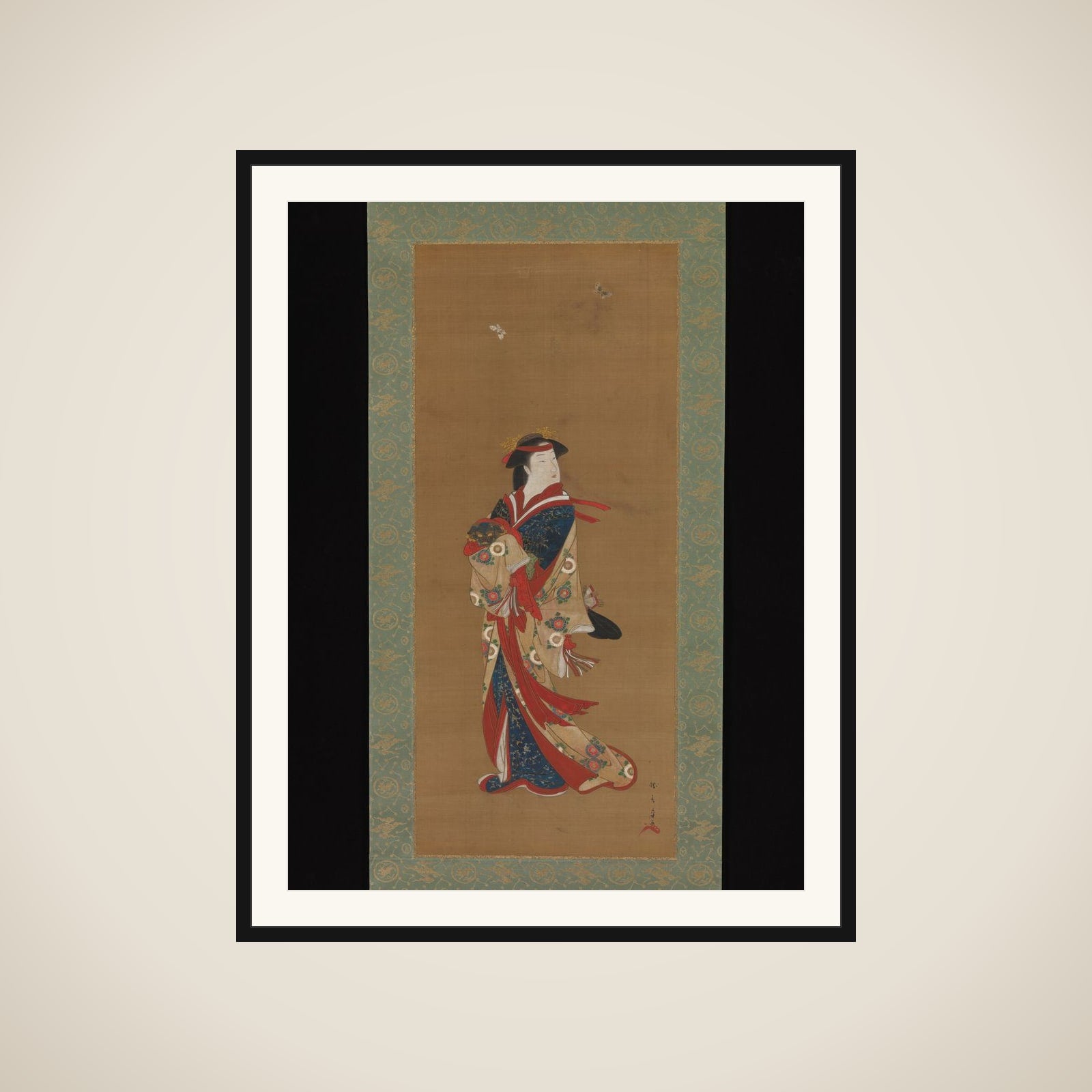 Beauty with Butterflies framed