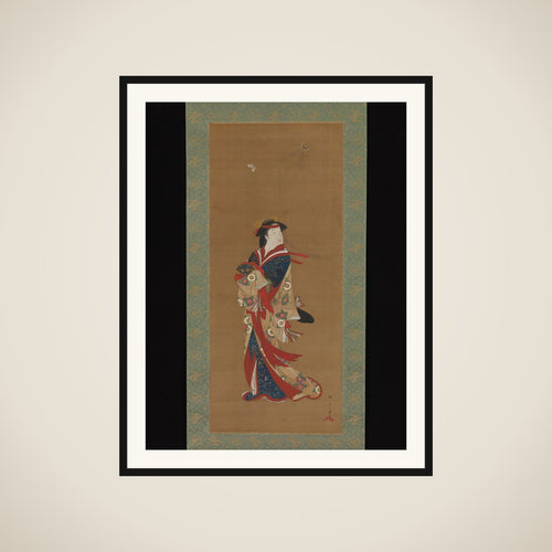 Beauty with Butterflies framed