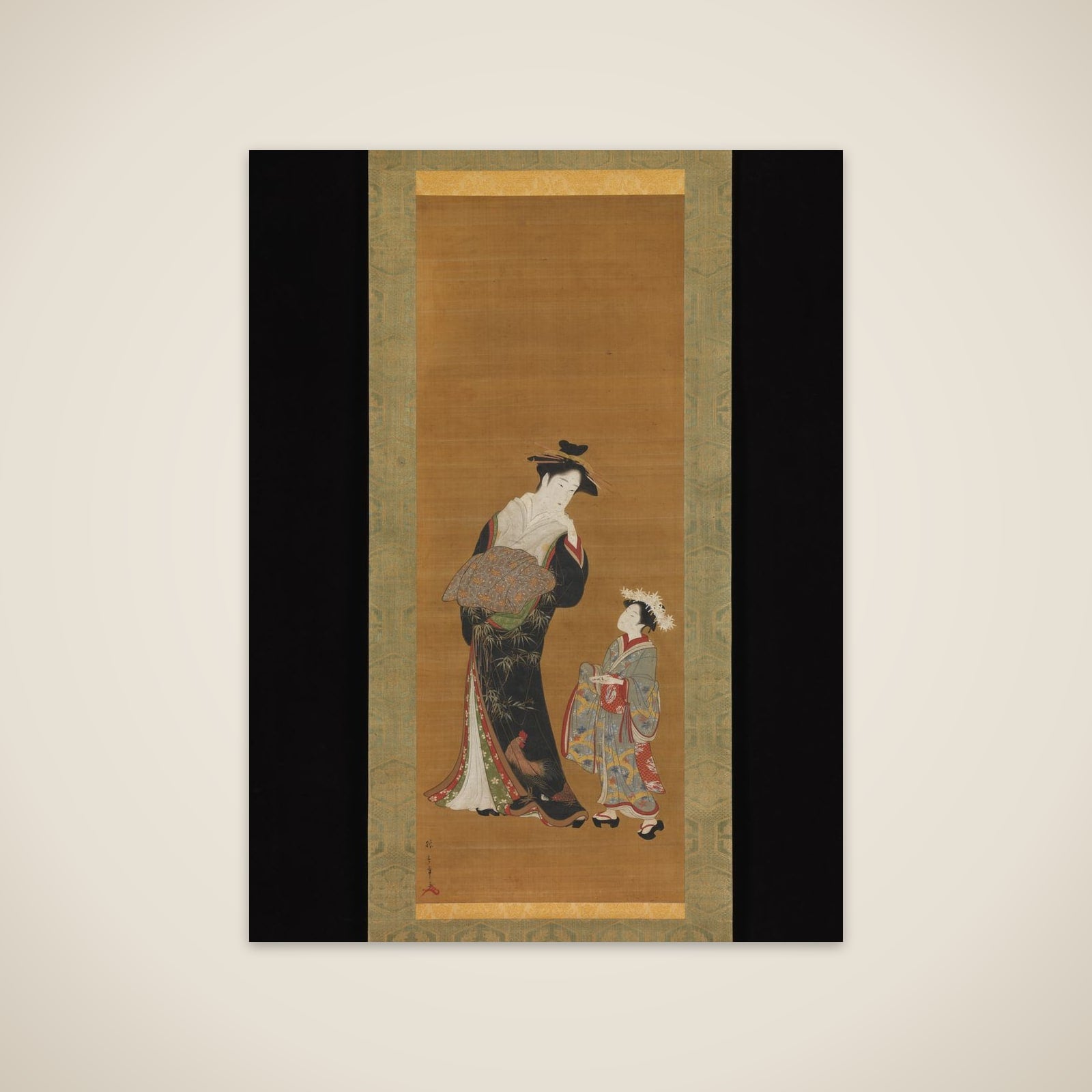 Courtesan and Her Attendant unframed print