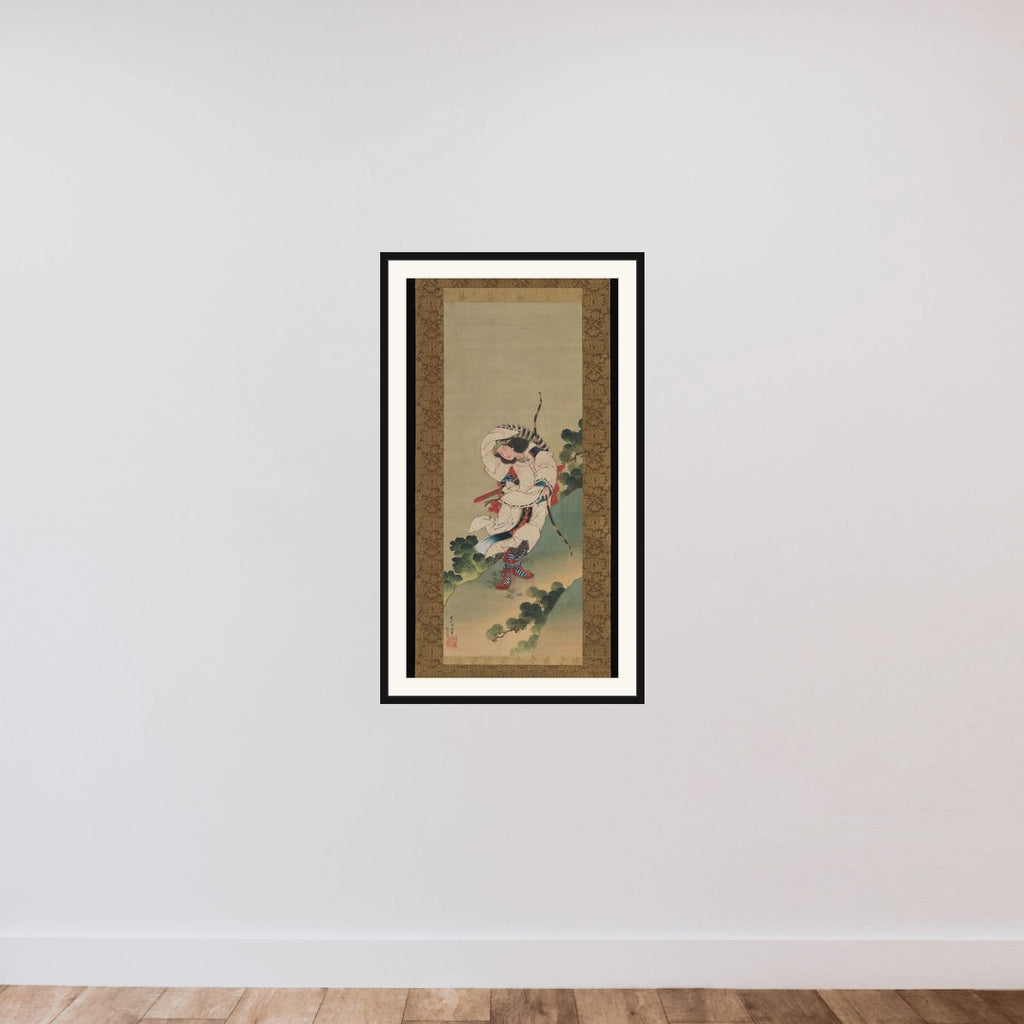 The Legendary Empress Jingū framed — shown to scale