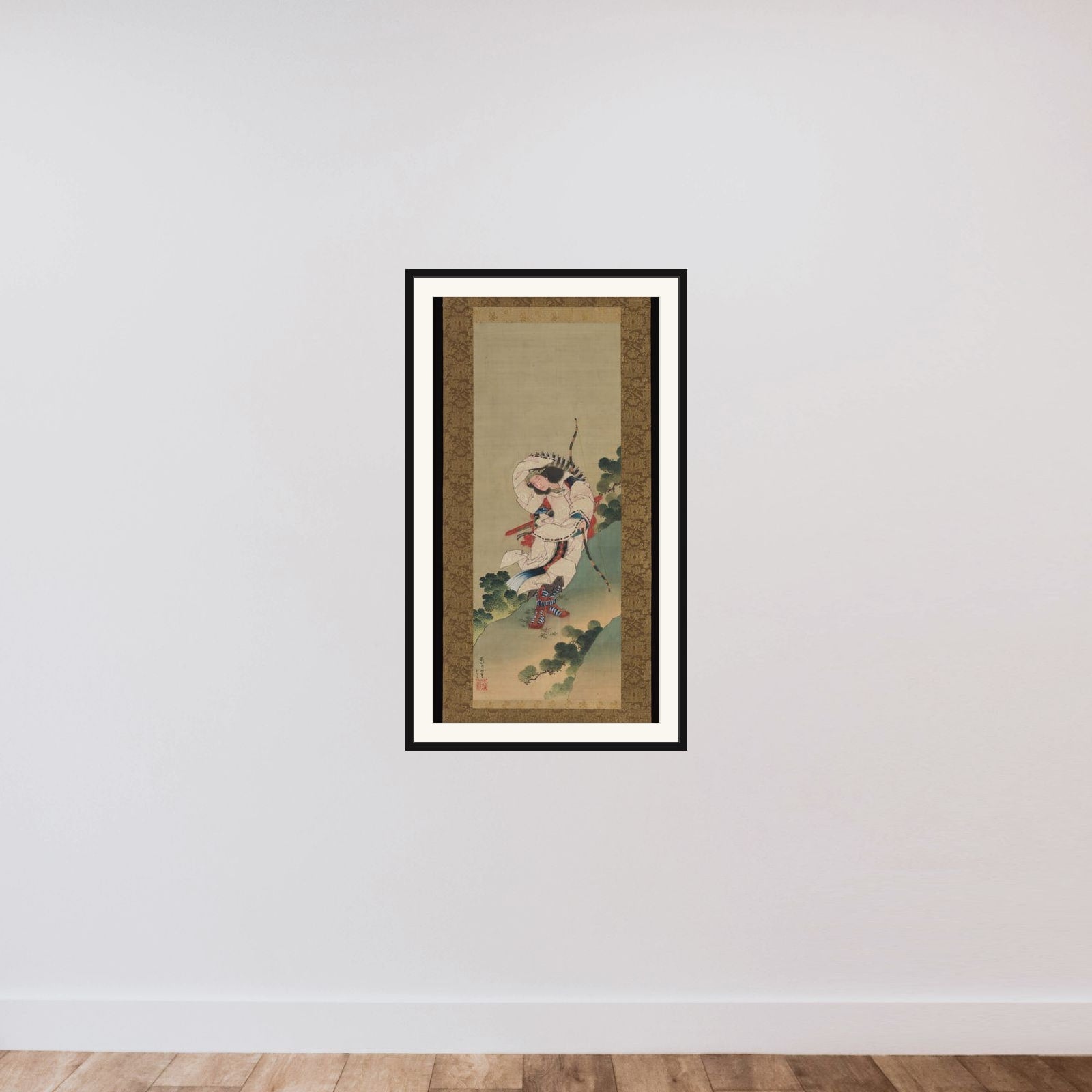 The Legendary Empress Jingū framed — shown to scale
