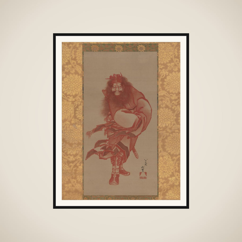 Red Zhong Kui, the Demon Queller framed