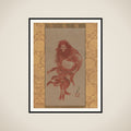 Red Zhong Kui, the Demon Queller framed
