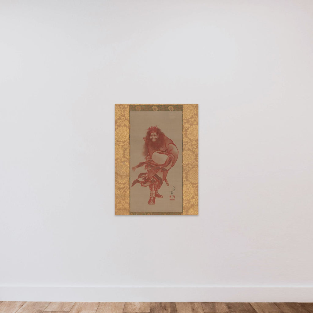 Red Zhong Kui, the Demon Queller unframed — shown to scale