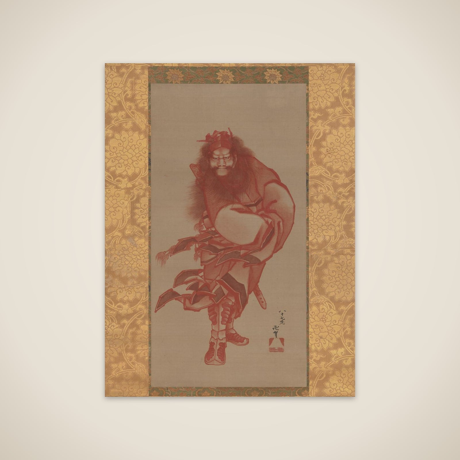 Red Zhong Kui, the Demon Queller unframed print
