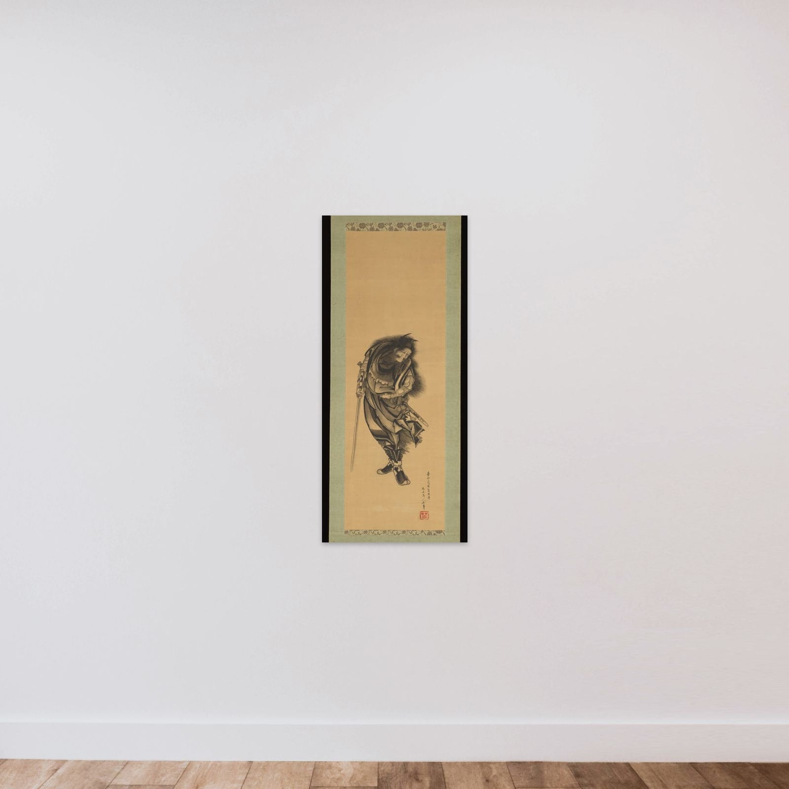 Black Shōki, the Demon Queller unframed — shown to scale