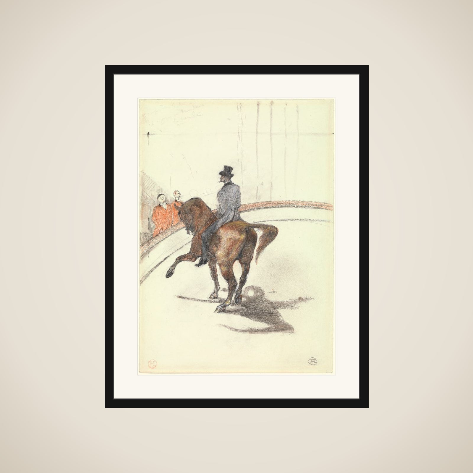 At the Circus: The Spanish Walk (Au Cirque: Le Pas espagnol) framed
