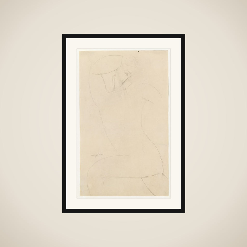 Standing Nude framed