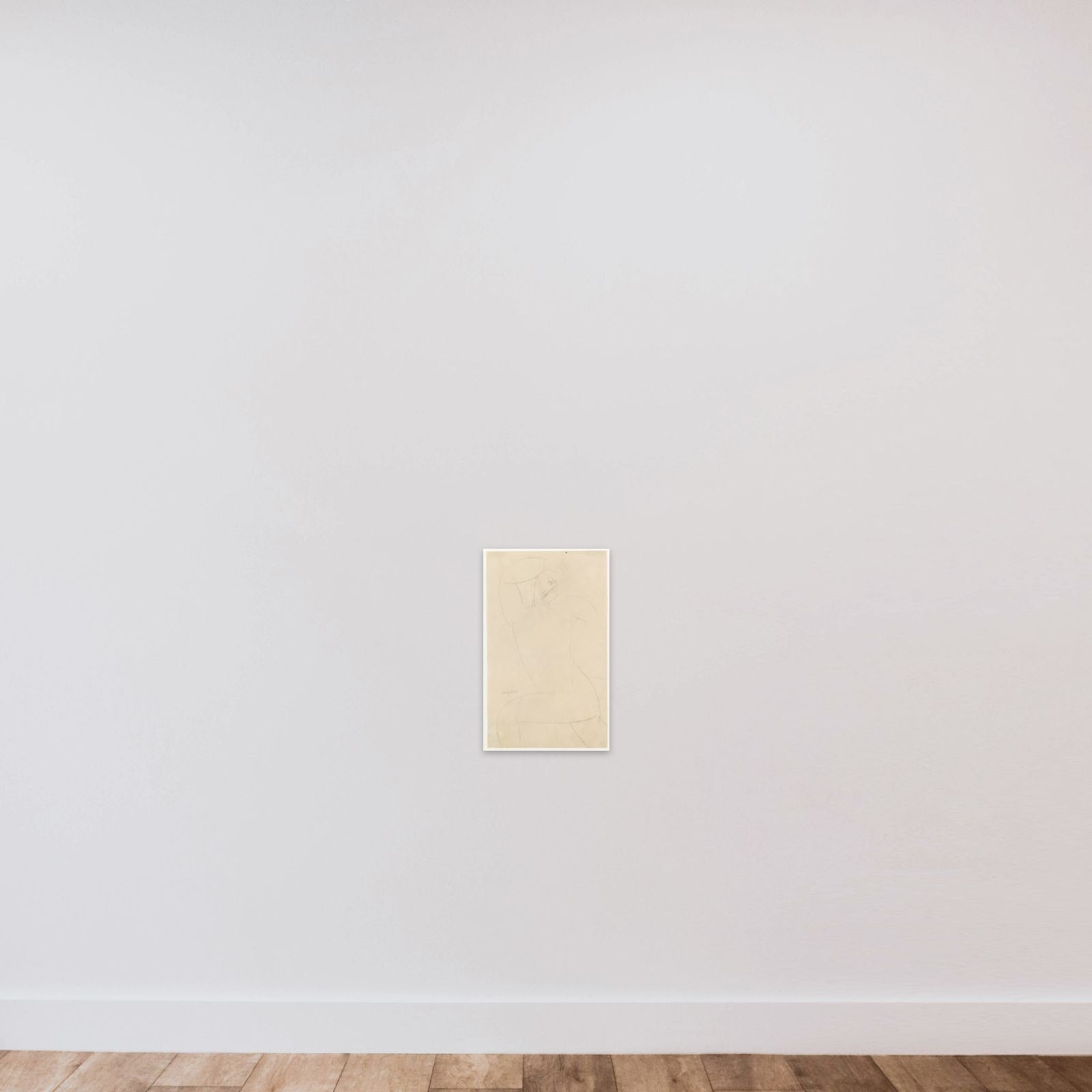 Standing Nude unframed — shown to scale