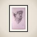 The Summons: Study for the Head of Gawaine framed
