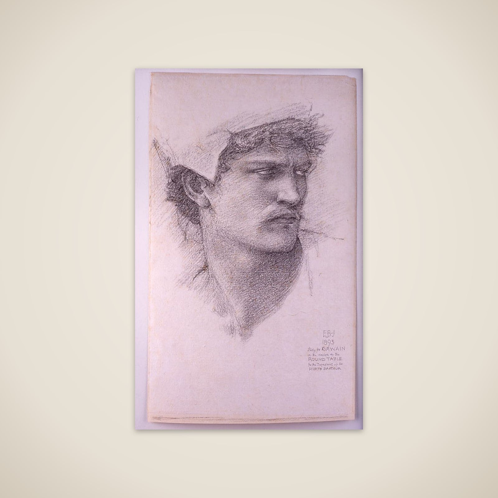 The Summons: Study for the Head of Gawaine unframed print