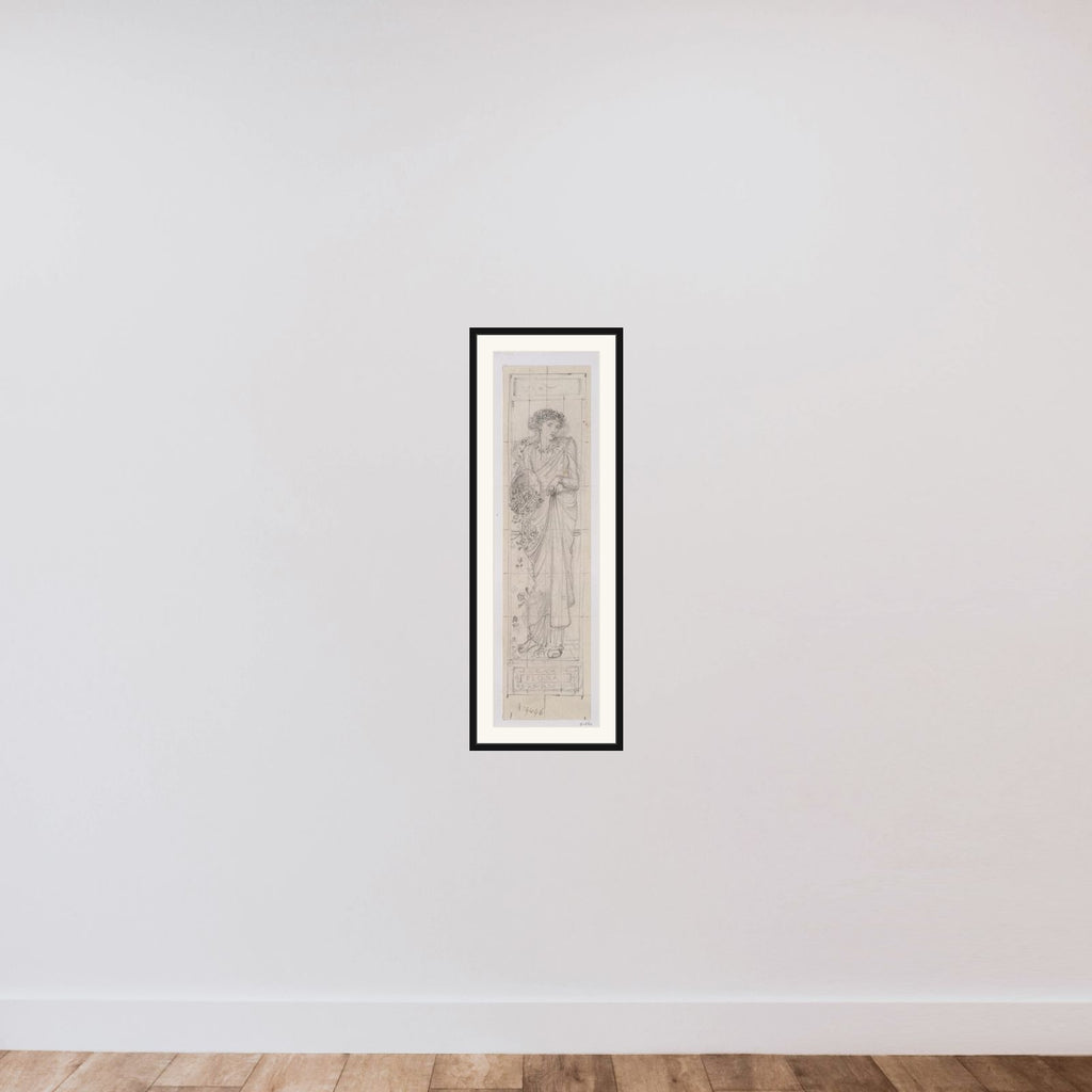 Design for the Figure of "Flora" framed — shown to scale