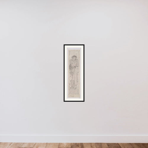 Design for the Figure of "Flora" framed — shown to scale