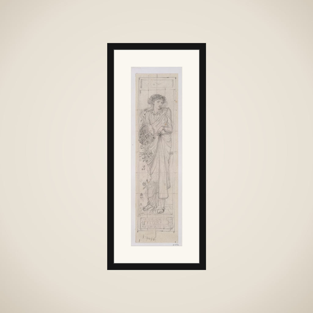 Design for the Figure of "Flora" framed