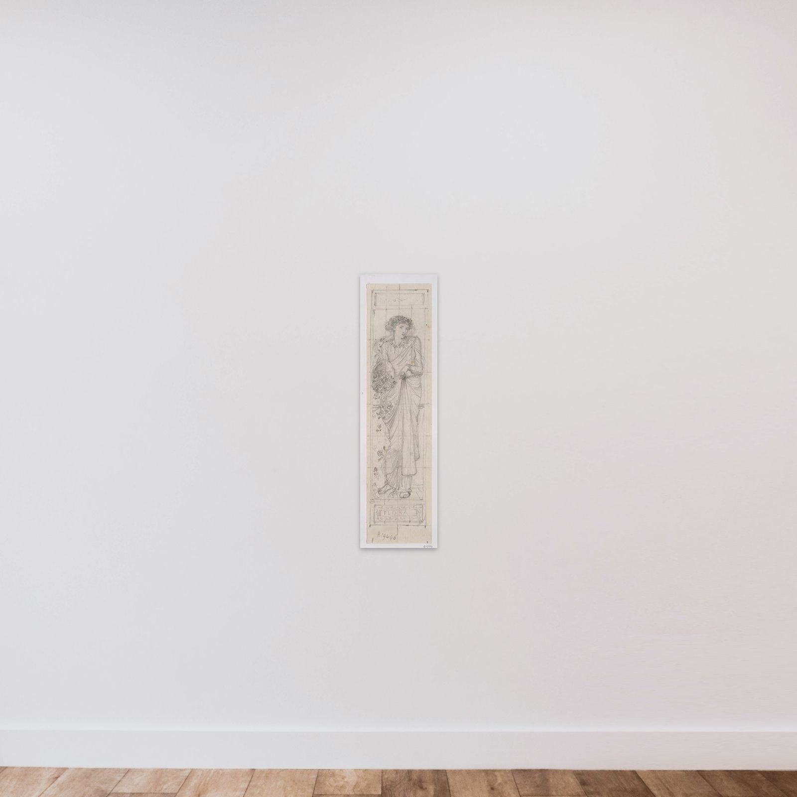 Design for the Figure of "Flora" unframed — shown to scale