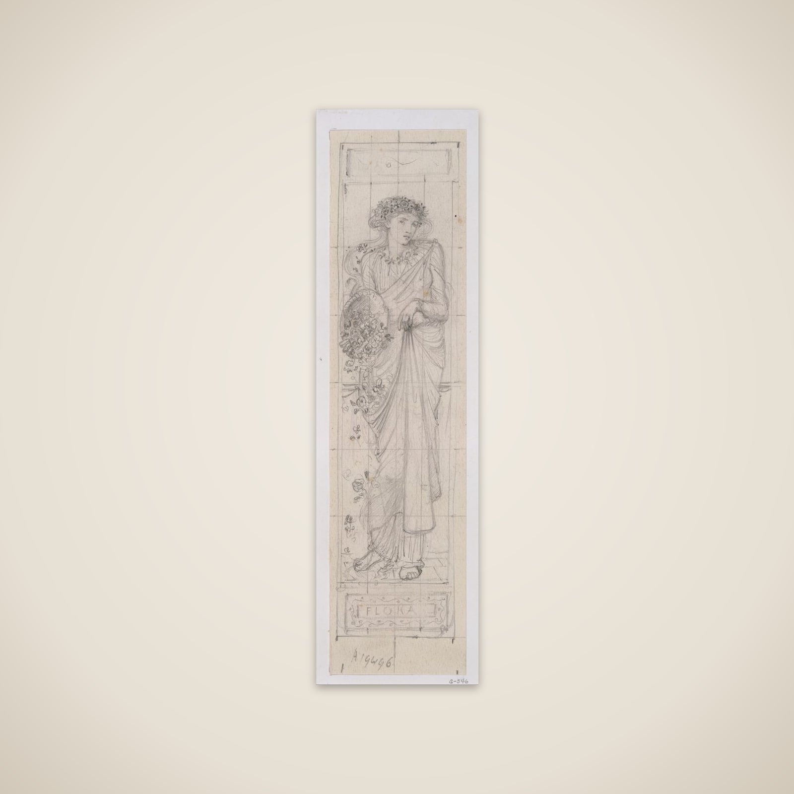 Design for the Figure of "Flora" unframed print