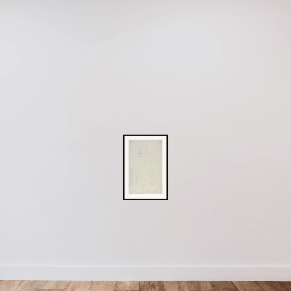 Torso of a Nude Woman framed — shown to scale