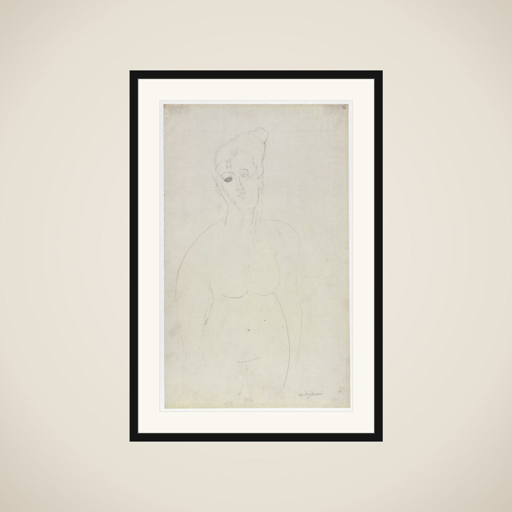 Torso of a Nude Woman framed