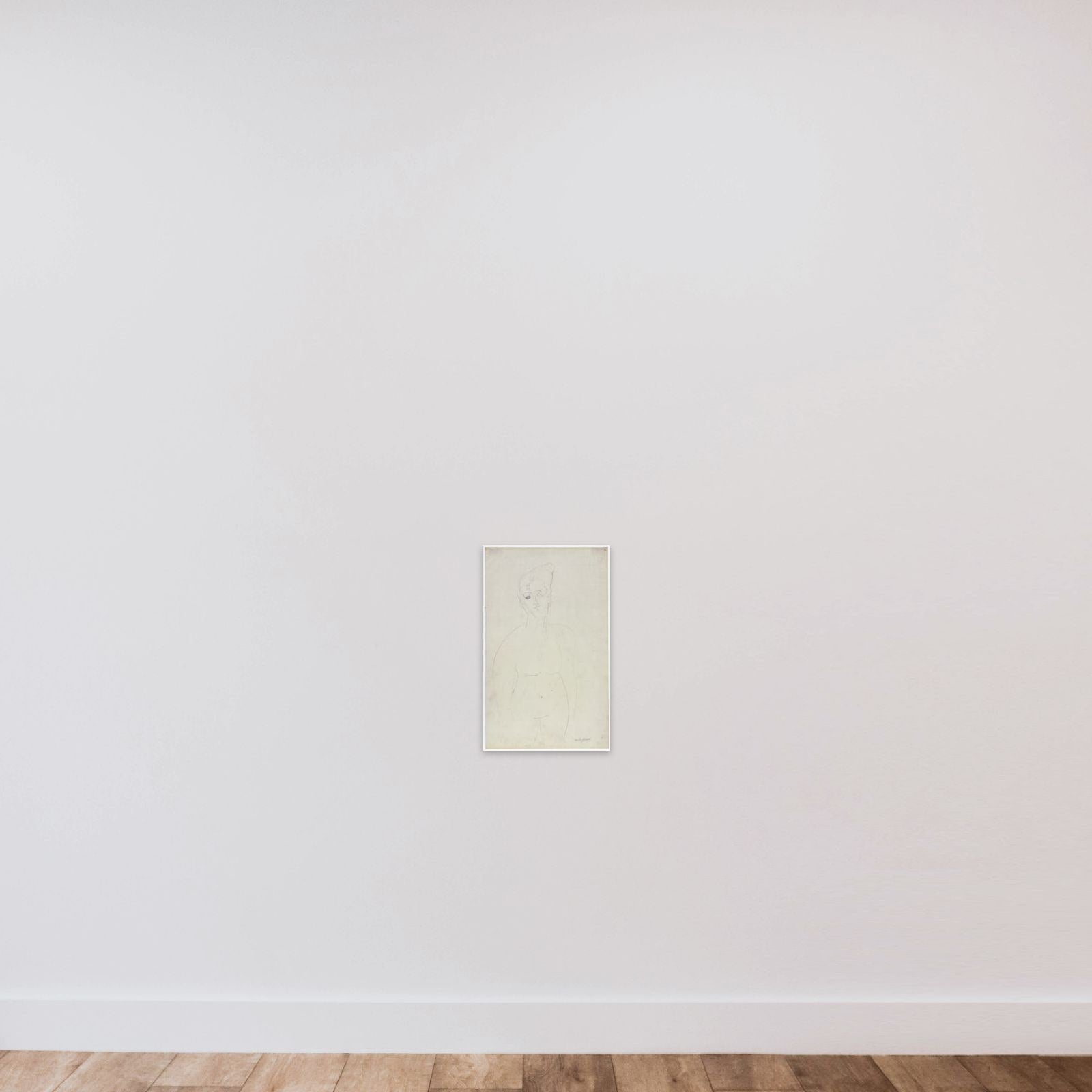 Torso of a Nude Woman unframed — shown to scale
