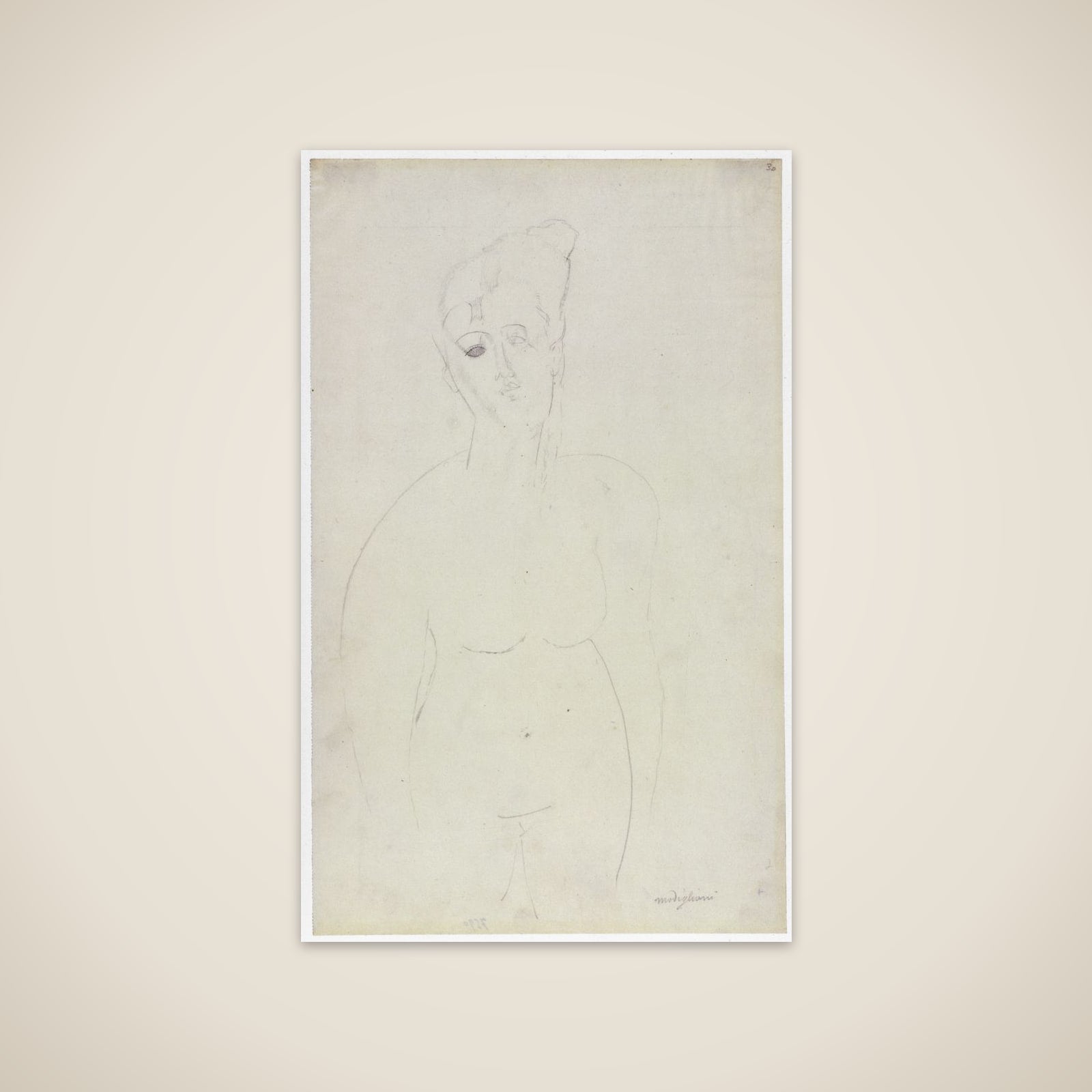 Torso of a Nude Woman unframed print