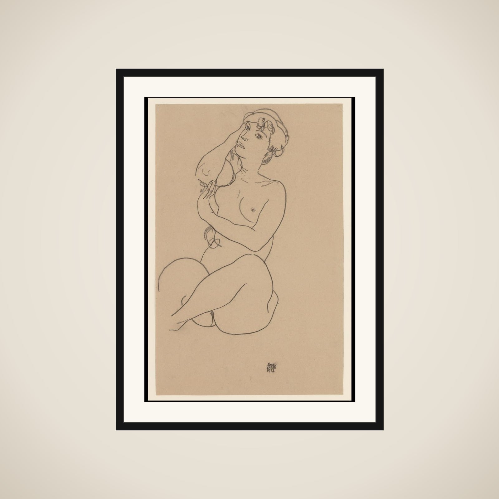 Nude framed