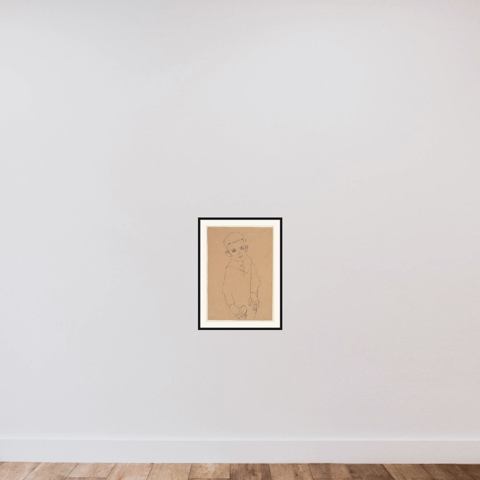 Portrait of Herbert Rainer framed — shown to scale