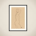 Standing Nude, Facing Right framed