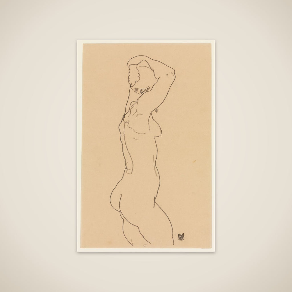 Standing Nude, Facing Right unframed print