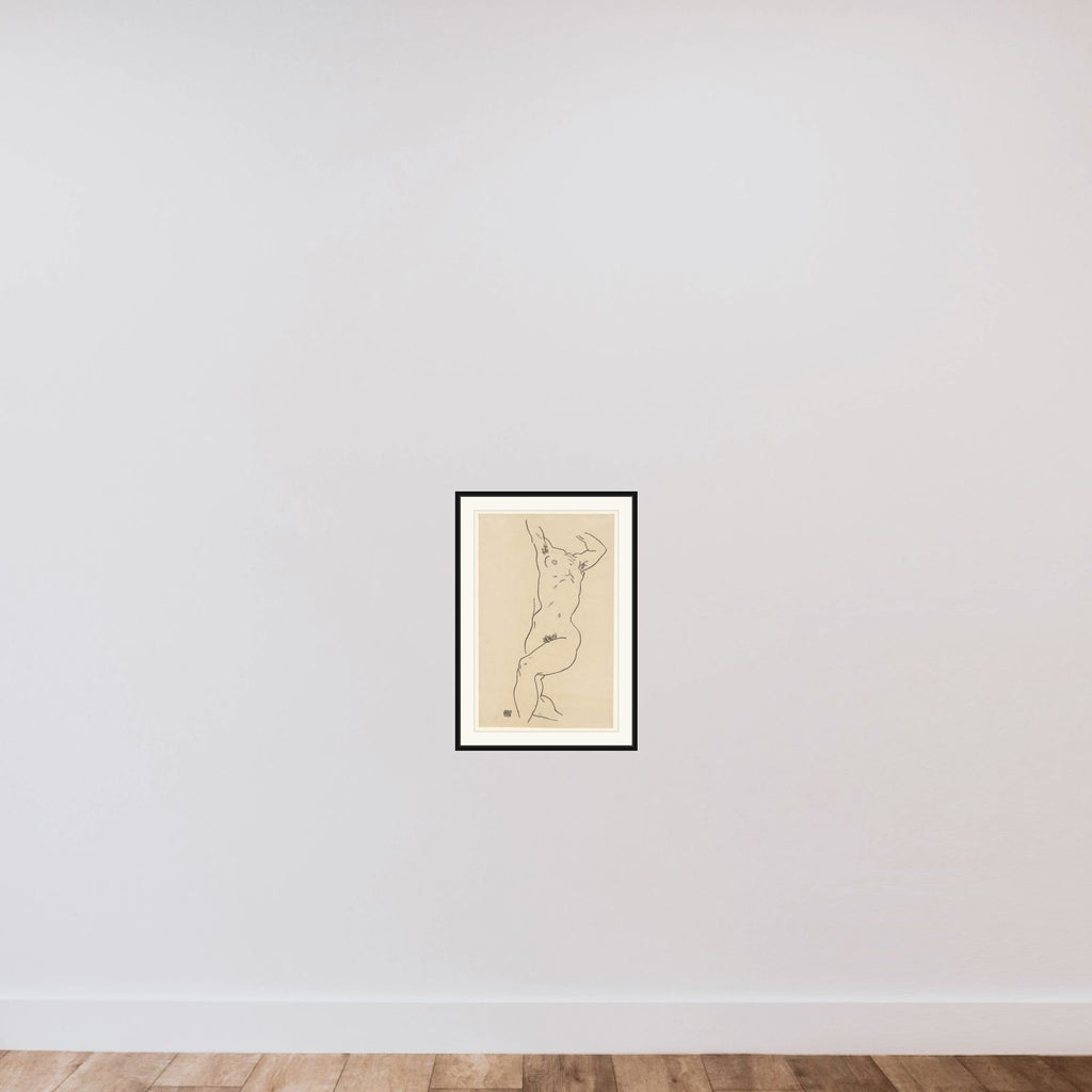Torso of a Nude framed — shown to scale