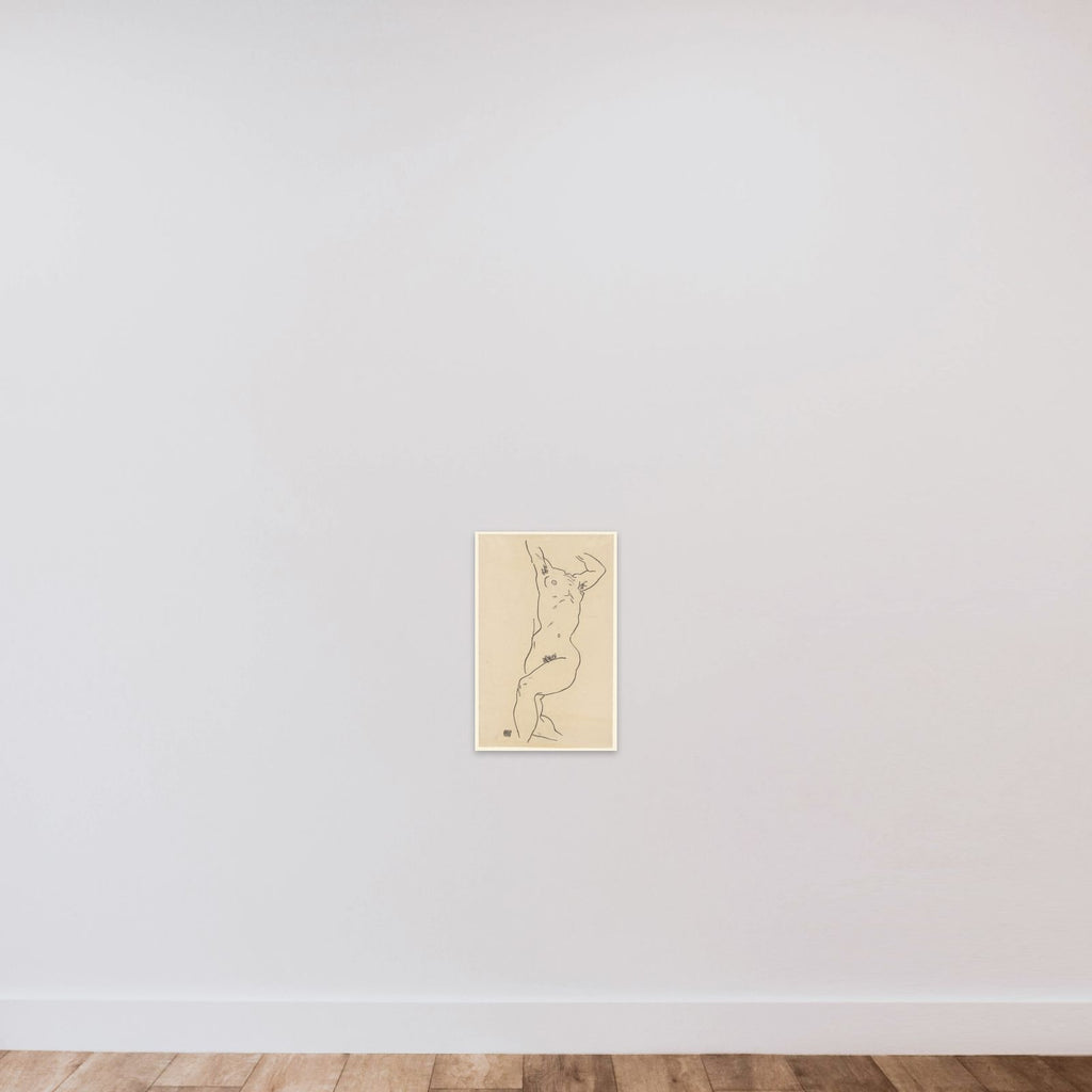 Torso of a Nude unframed — shown to scale