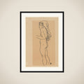 Standing Nude Girl, Facing Left framed