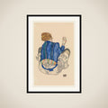 Seated Woman, Back View framed