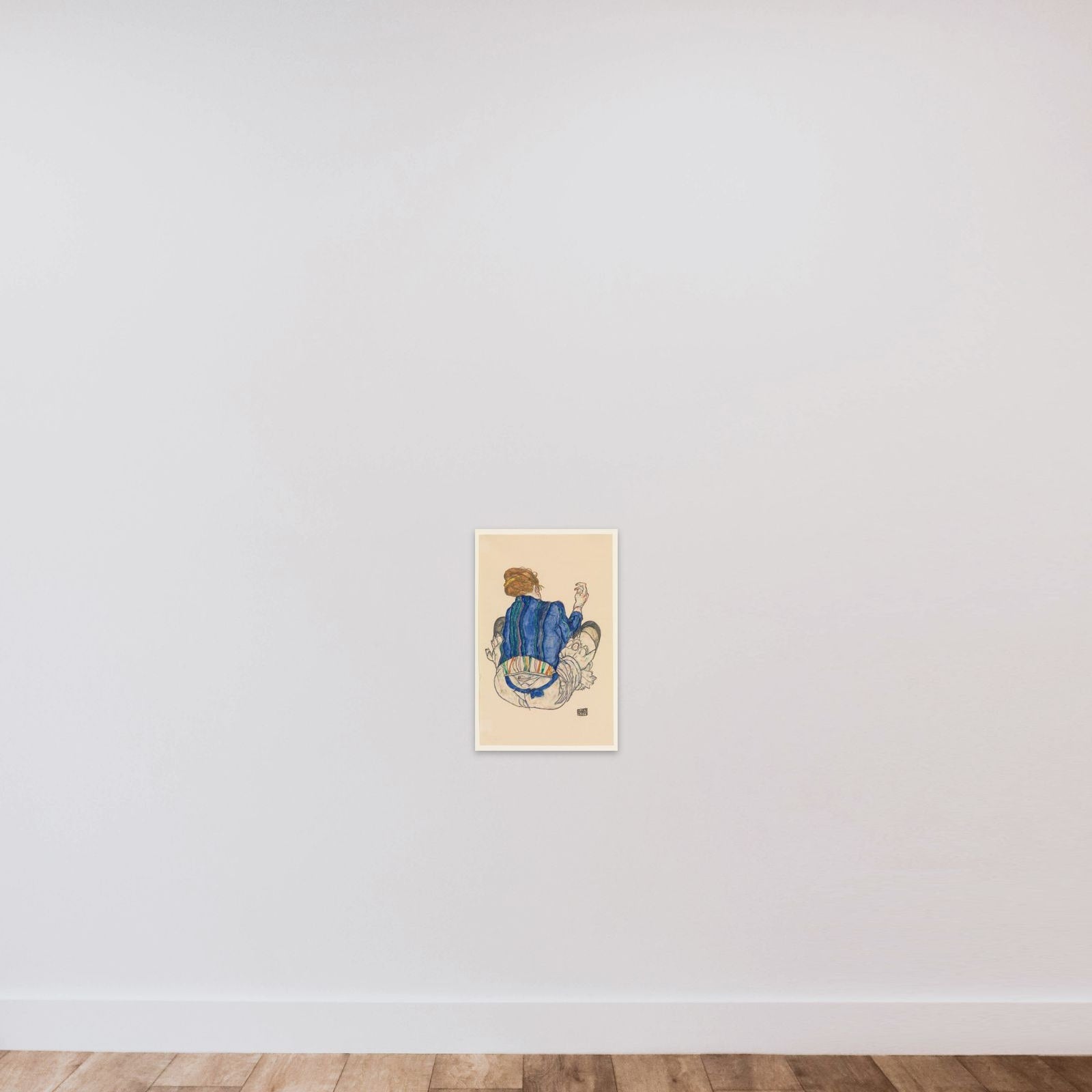 Seated Woman, Back View unframed — shown to scale