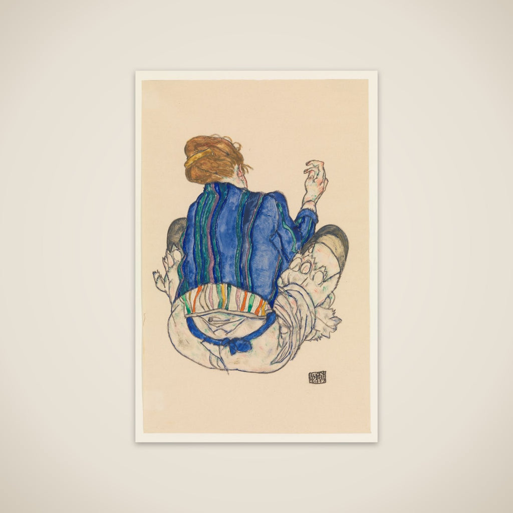 Seated Woman, Back View unframed print