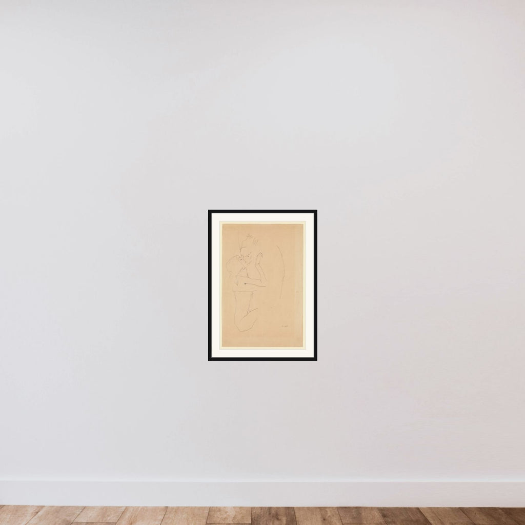 The Kiss framed — shown to scale